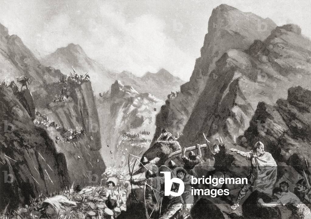 The Battle of Pliska or Battle of Varbitsa Pass, from Hutchinson's History of the Nations, pub. 1915