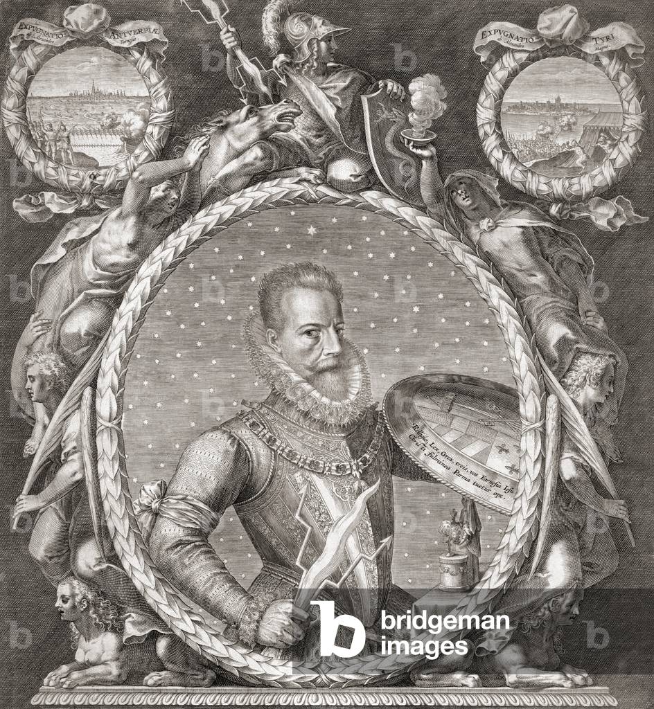 Alessandro Farnese, 1545 to 1592 9engraving)