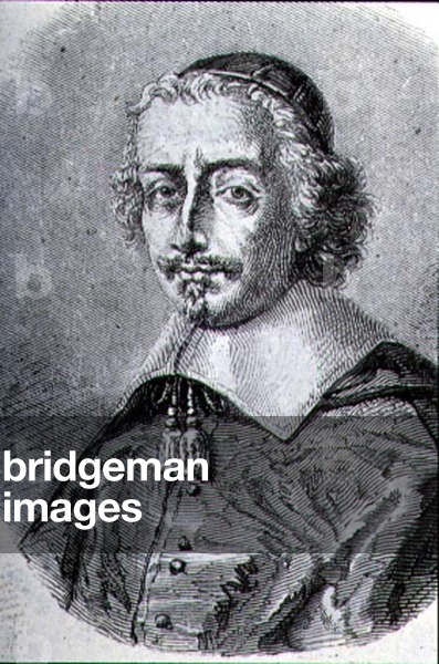 Portrait of Cardinal Mazarin (1602-61) (engraving)
