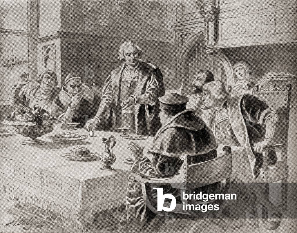 Christopher Columbus and the egg, 1899 (print)