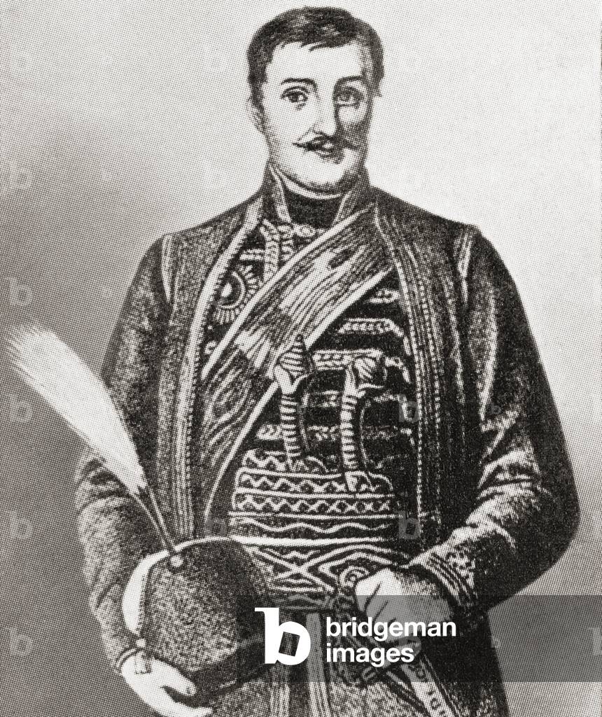 Dorde Petrovic, aka George Petrovich, Karadorde and Black George,from Hutchinson's History of the Nations, pub.1915 (print)