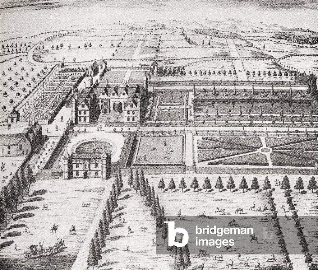 Charlecote House and park, Stratford-upon-Avon, from A Life of William Shakespeare, pub. 1908.