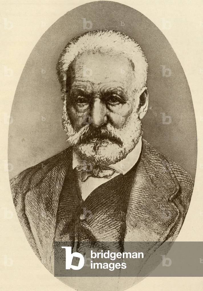 Victor Hugo (1802-85) (engraving)