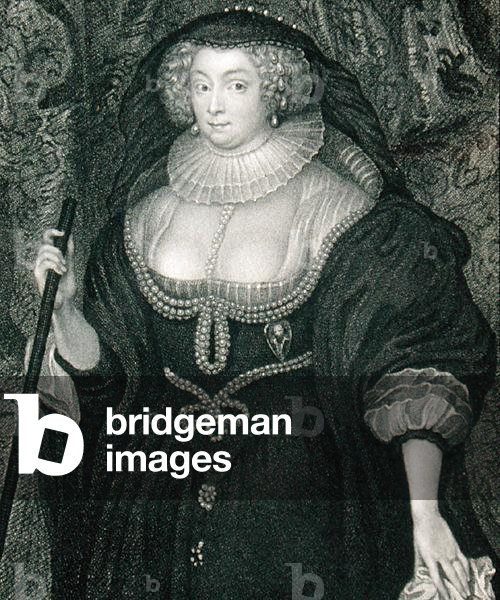 Portrait of Frances Howard (c.1578-1639) Duchess of Richmond, from 'Lodge's British Portraits', 1823 (engraving)