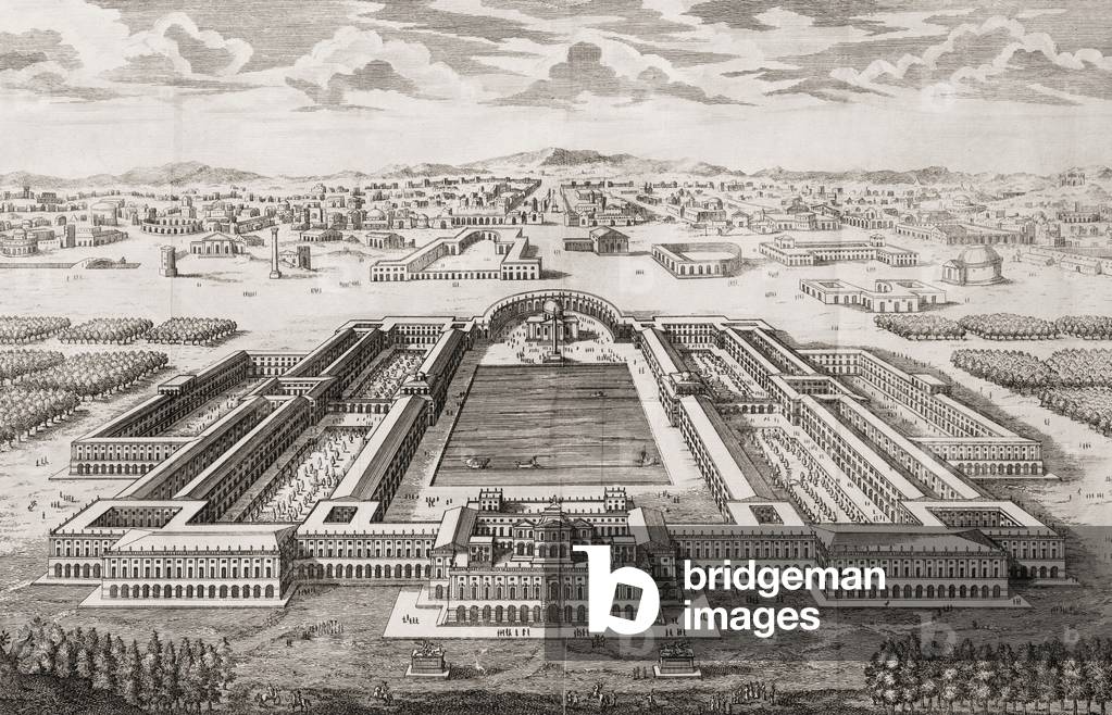Golden Palace of the Emperor Nero (AD 54-68). 18th century print engraved by J. Blundell.