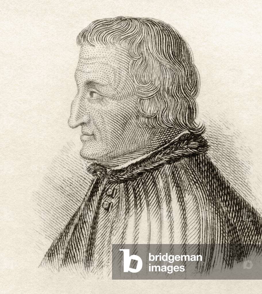 Polydore Vergil, from 'Crabb's Historical Dictionary', published 1825 (litho)