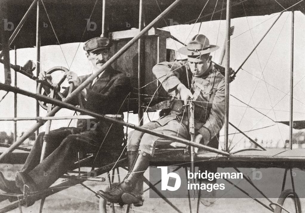 Air warfare during World War One: Aeroplane for raiding the enemy, from The Year 1914 Illustrated