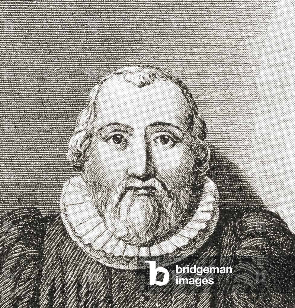 Robert Burton, English scholar and vicar at Oxford University, from the monument in Christchurch Cathedral, oxford, from the book Short History of the English People by J.R. Green pub. London 1893
