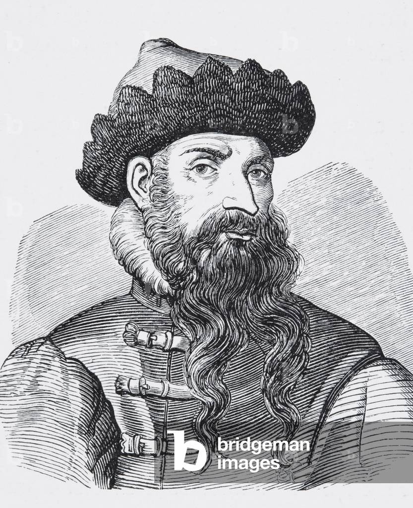 Johannes Gutenberg, from a 16th century engraving (litho)