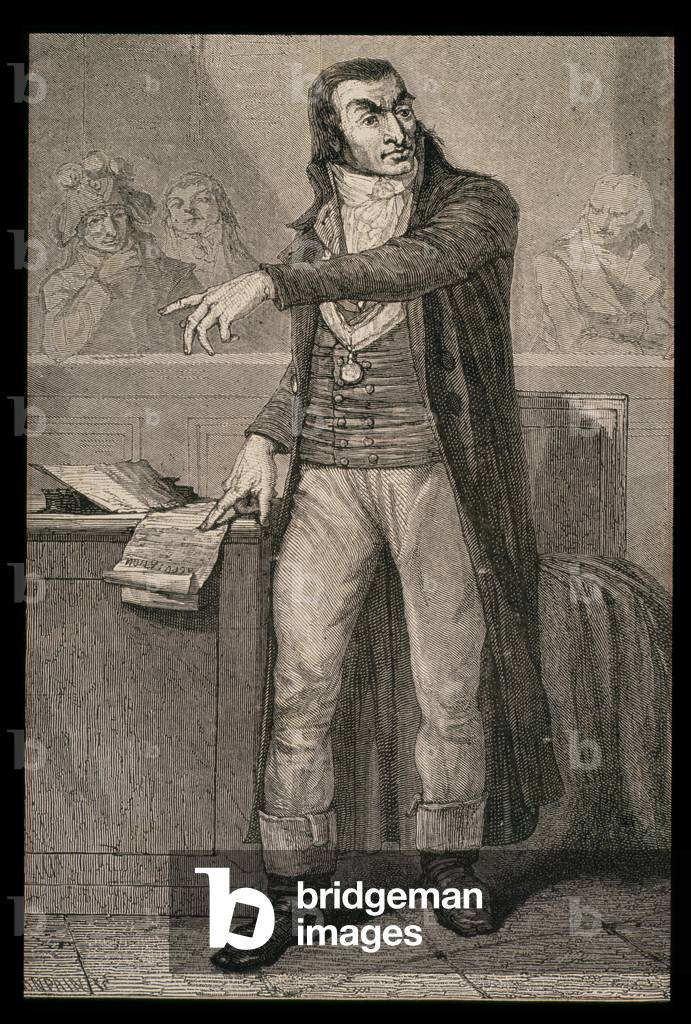 Antoine Quentin Fouquier-Tainville (1747-95) as Public Prosecutor of the Revolutionary Tribunal, engraved by Blanpain (engraving)