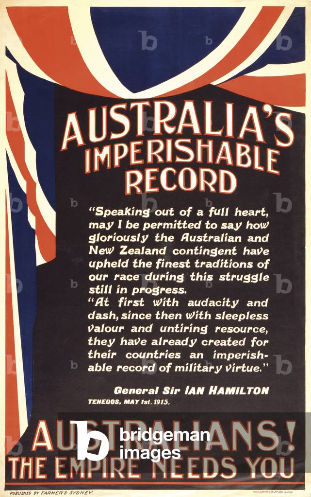 Australia's Imperishable Record.  Poster.