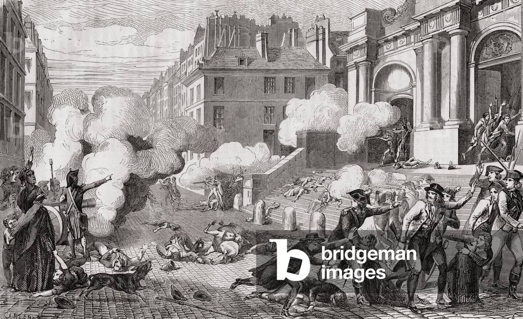 Insurrection of the day of 13 Vendemiaire, Year IV, 5 October 1795, from 'Histoire de la Revolution Francaise' by Louis Blanc (1811-82) (engraving)
