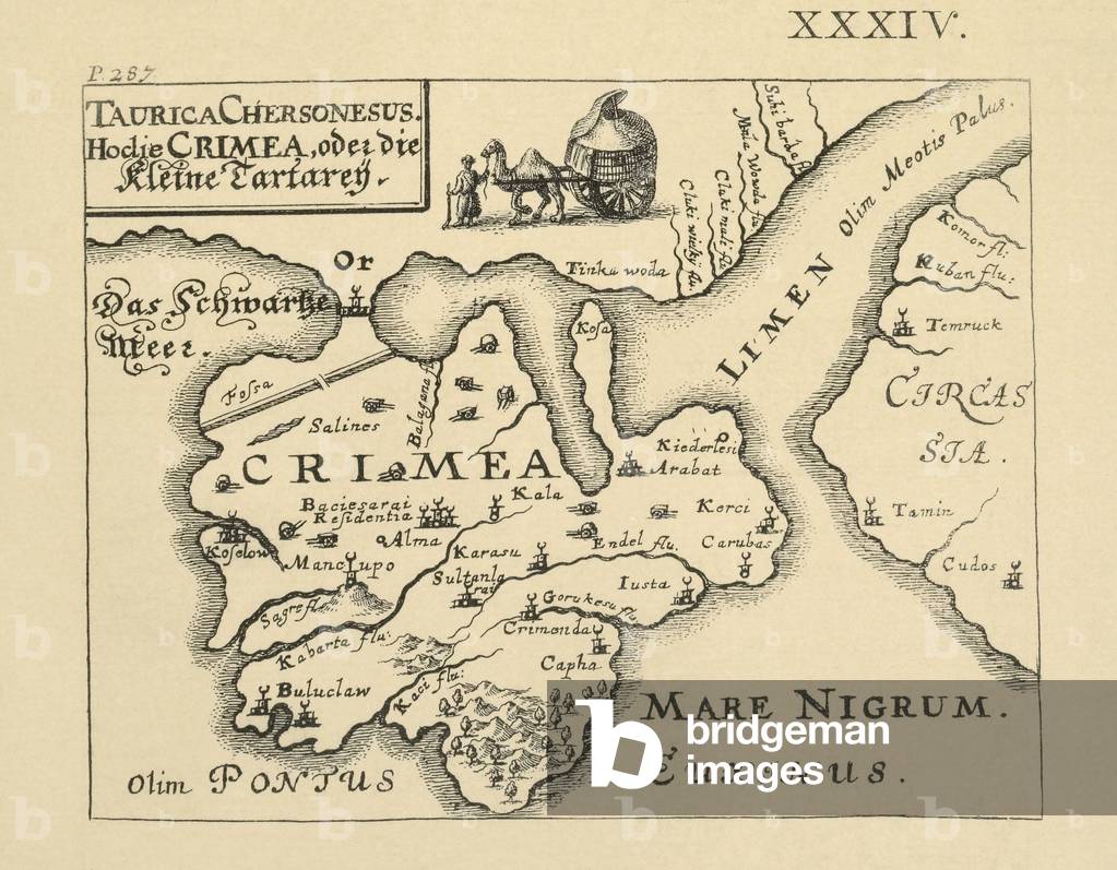 Map of Crimea pub.in Kiev, 1899