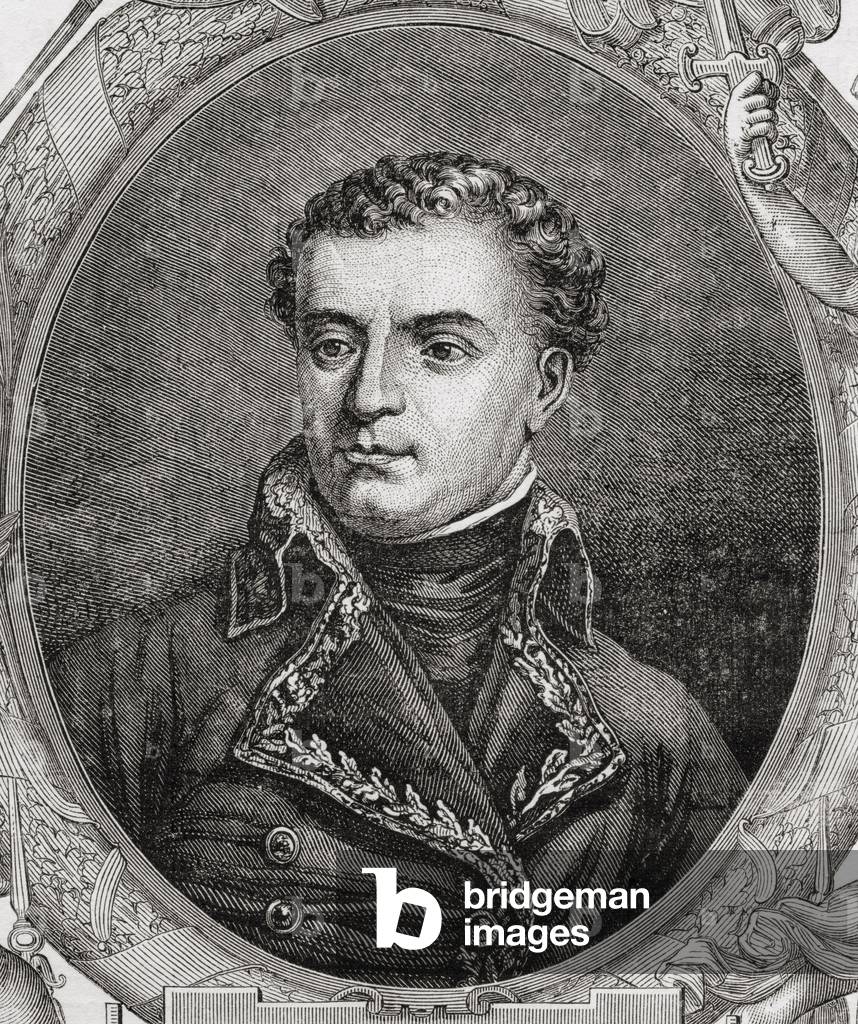 Dominique-Catherine Perignon (1754-1818) Marquis de Grenade, from 'Histoire de la Revolution Francaise' by Louis Blanc (1811-82) engraved by Pannemaker (b.1822) 1847-62 (litho)