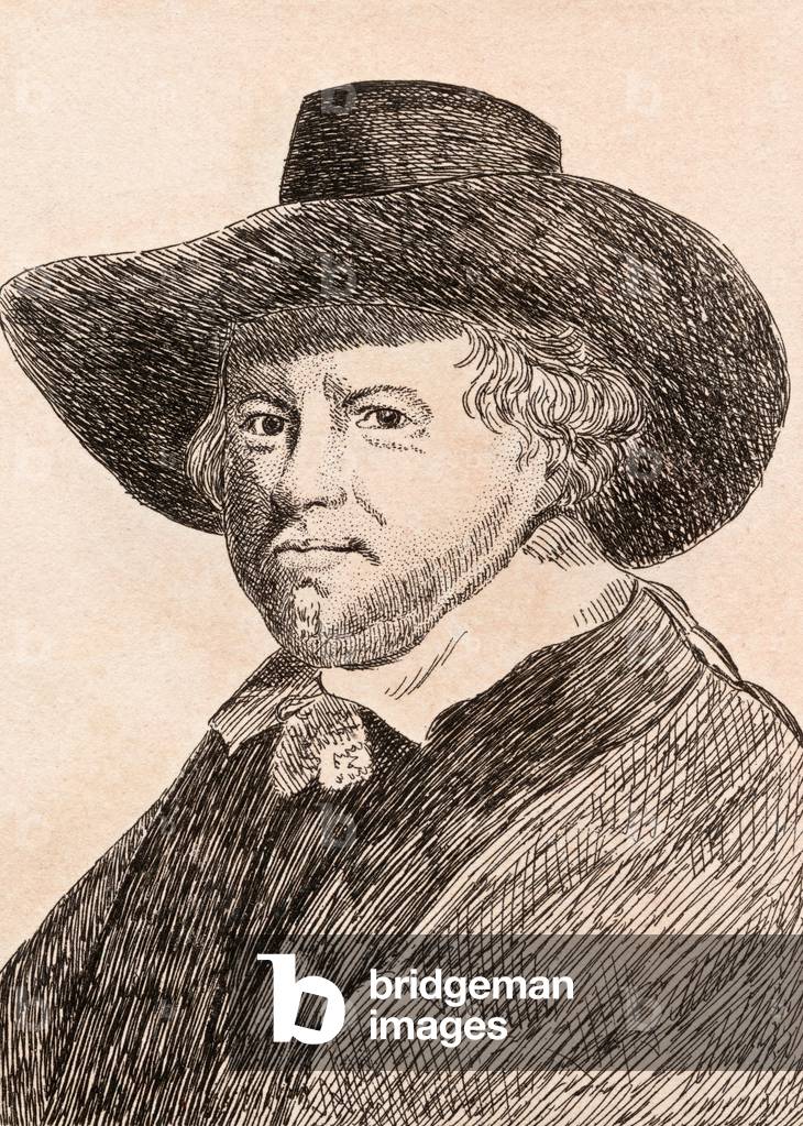 Jan van Goyen, illustration from '75 Portraits Of Celebrated Painters From Authentic Originals', published in London, 1817 (engraving)