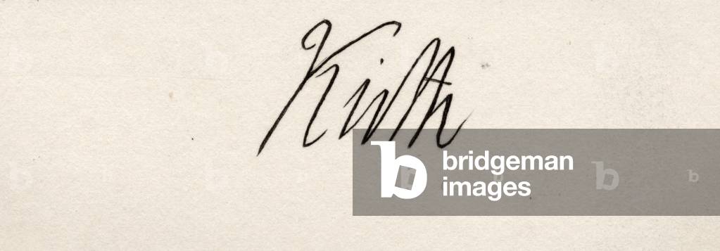 Lord Keith's (1746-1823) signature (litho)