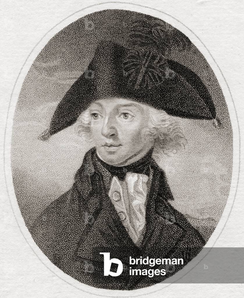 Horatio Nelson, 1st Viscount Nelson, 1st Duke of Bronté, 1758 to 1805. British naval commander, 19th century print engraved by Heath for the Lady' s Magazine.