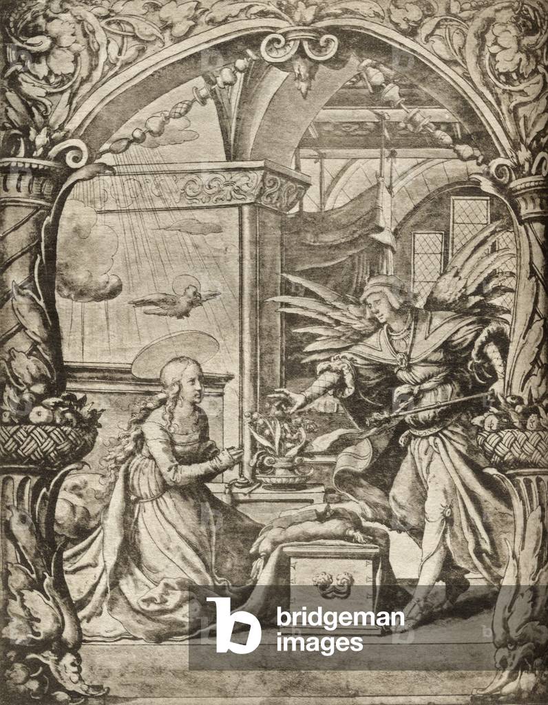 The Annunciation, from 'A Catalogue of a Collection of Engravings, Etchings and Woodcuts', by Richard Fisher, published 1879 (litho)