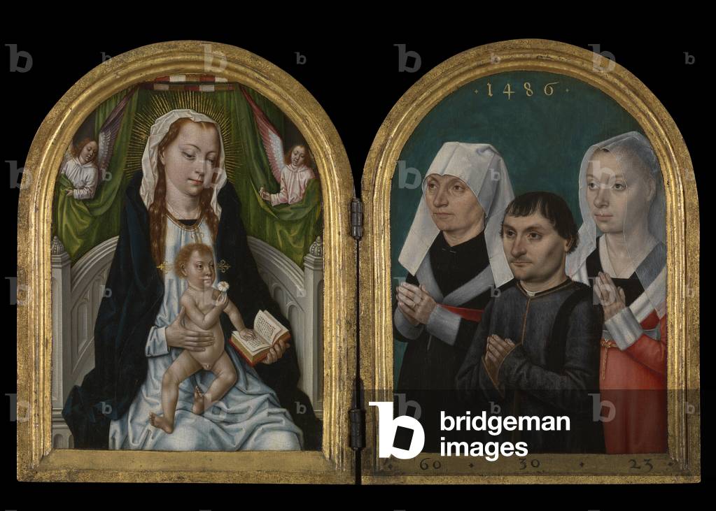 Madonna with three donors, 1486 (oil on panel)