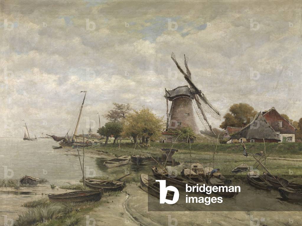 The Scheldt in Mariakerke (oil on canvas)