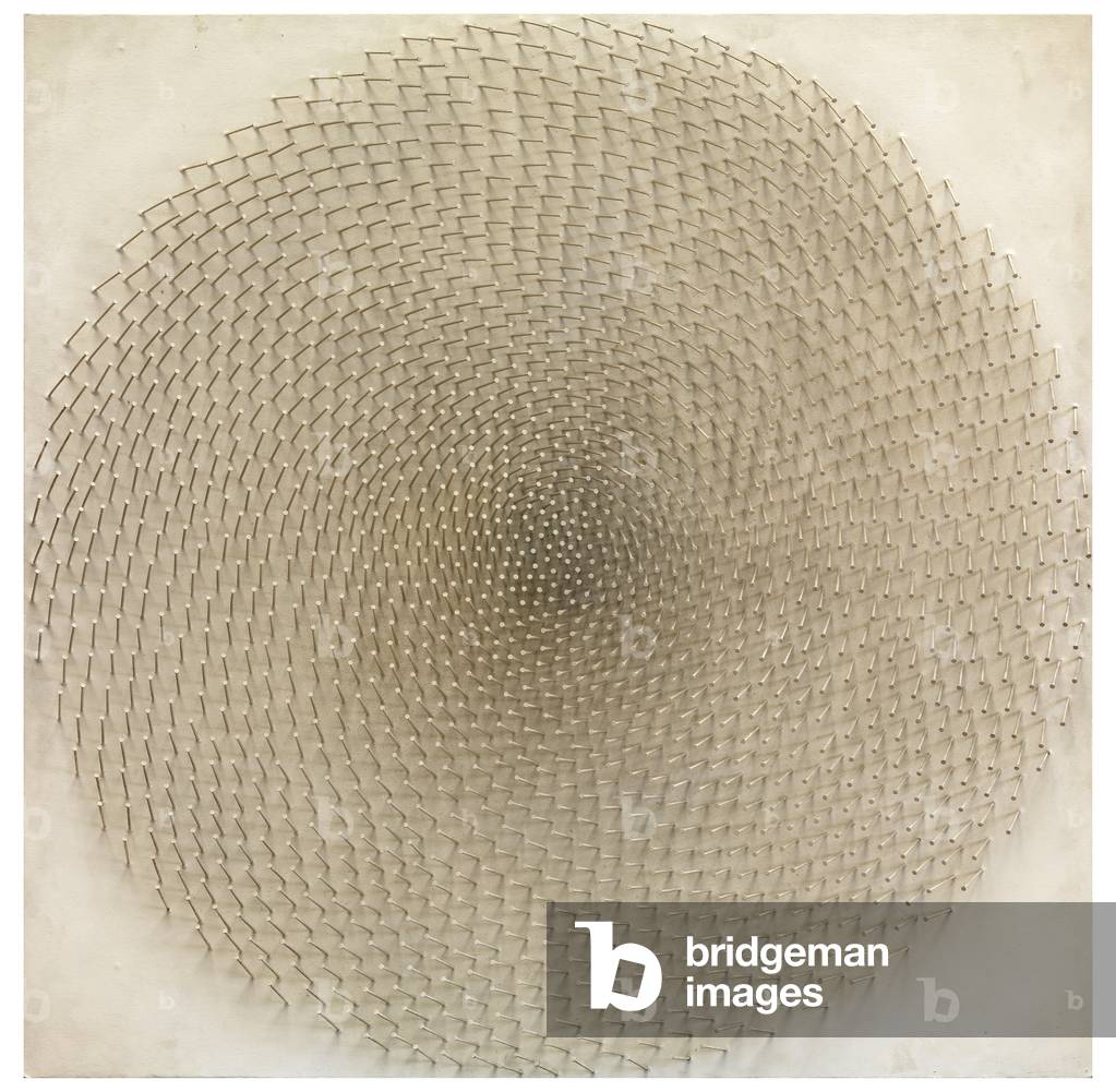 Spiral (nails on canvas)