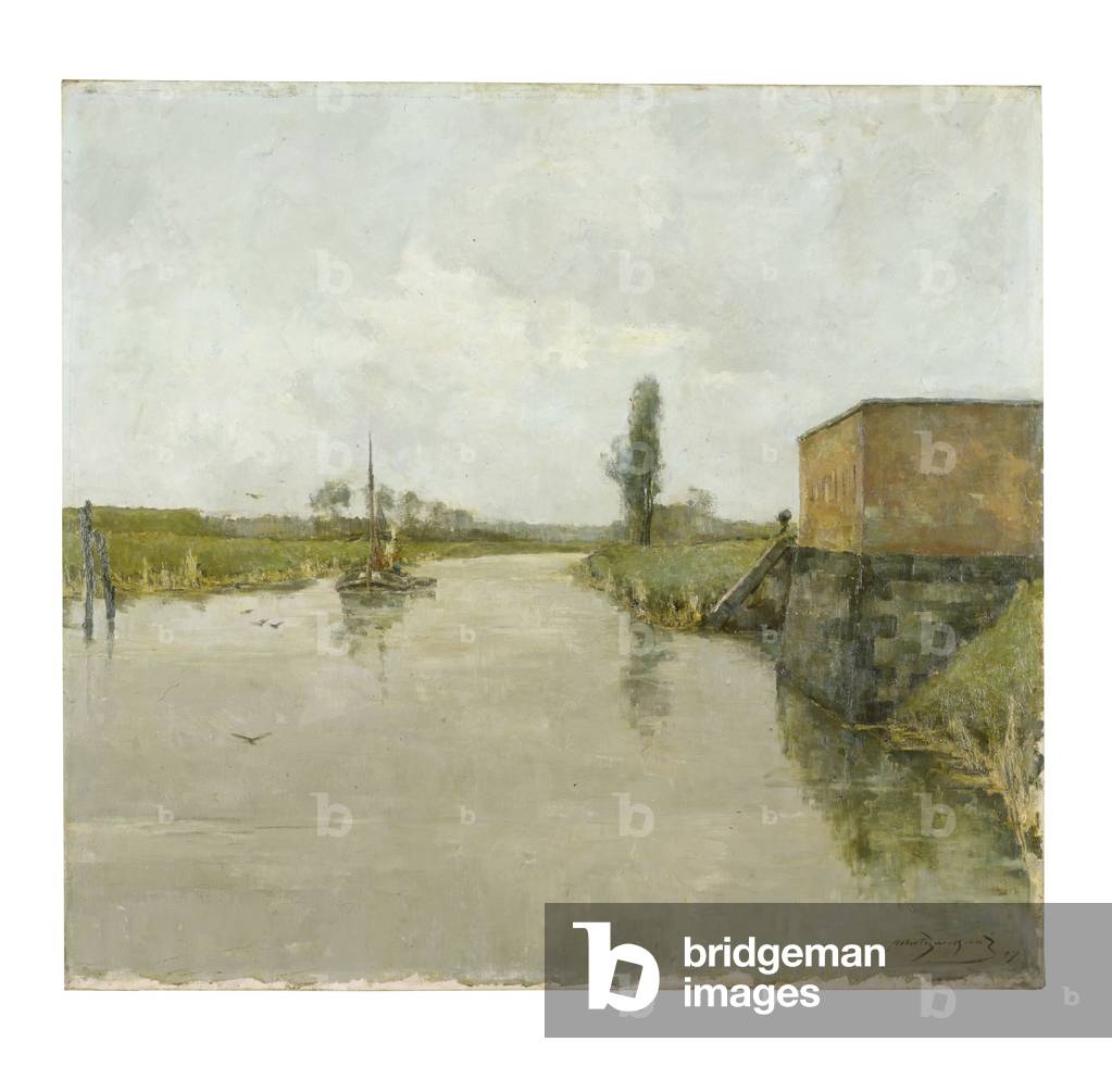 The River Scheldt at Dendemonde, 1887 (oil on canvas)