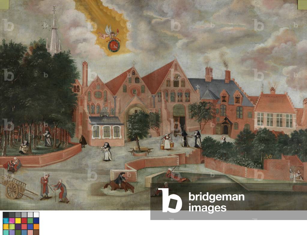 The West Facade of Saint John's Hospital (oil on canvas) 