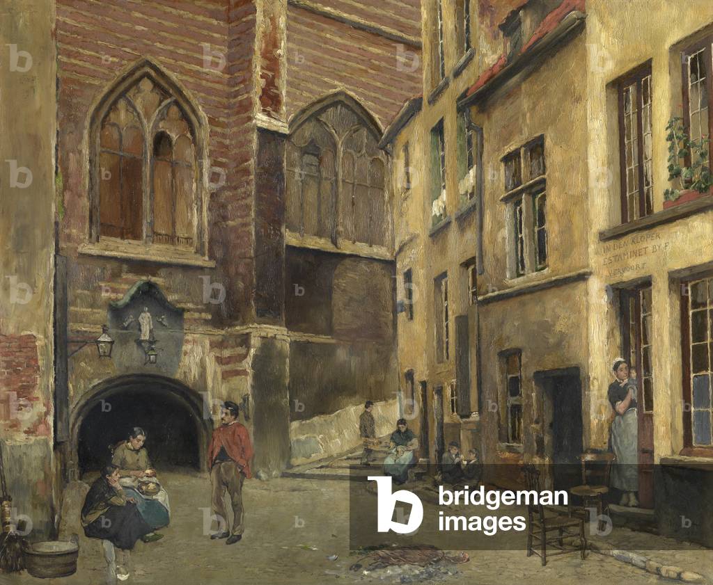 The Old Antwerp Butcher Hall, 1882 (oil on panel)