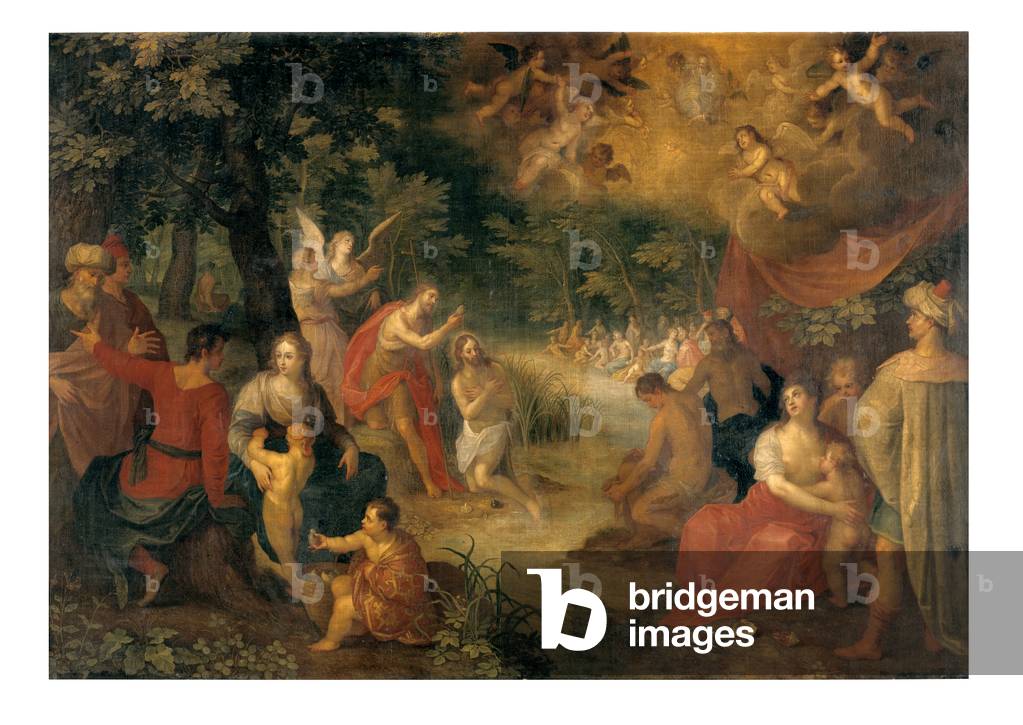 The Baptism of Christ (oil on oak panel)