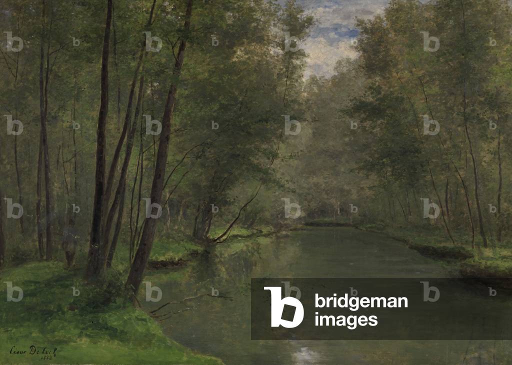 Along the River Epte in Gasny, 1882 (oil on canvas)