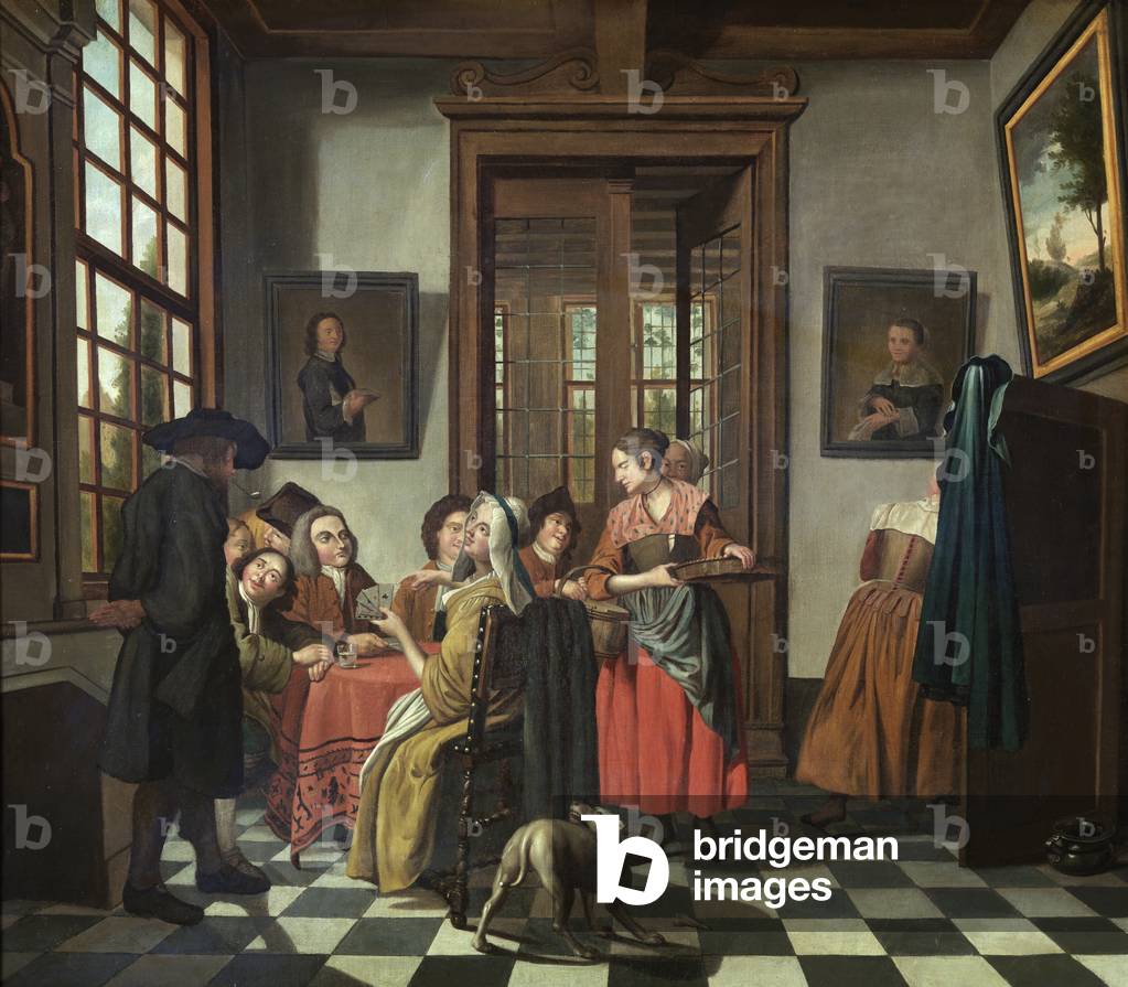 Card game (oil on canvas)