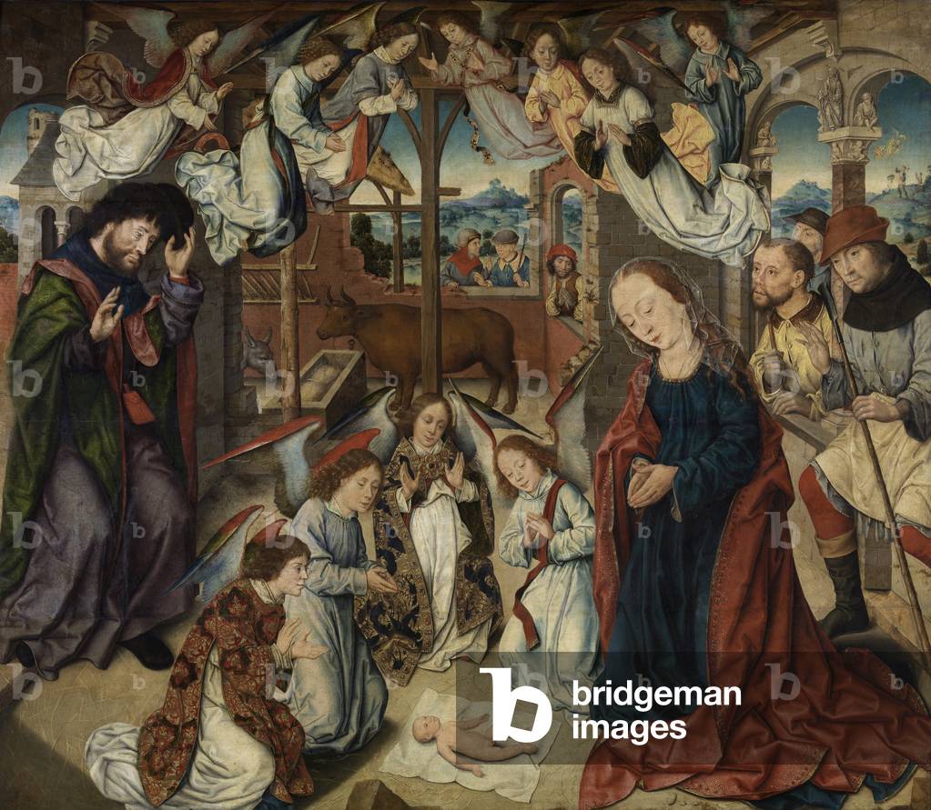The Adoration of the Shepherds (oil on panel)