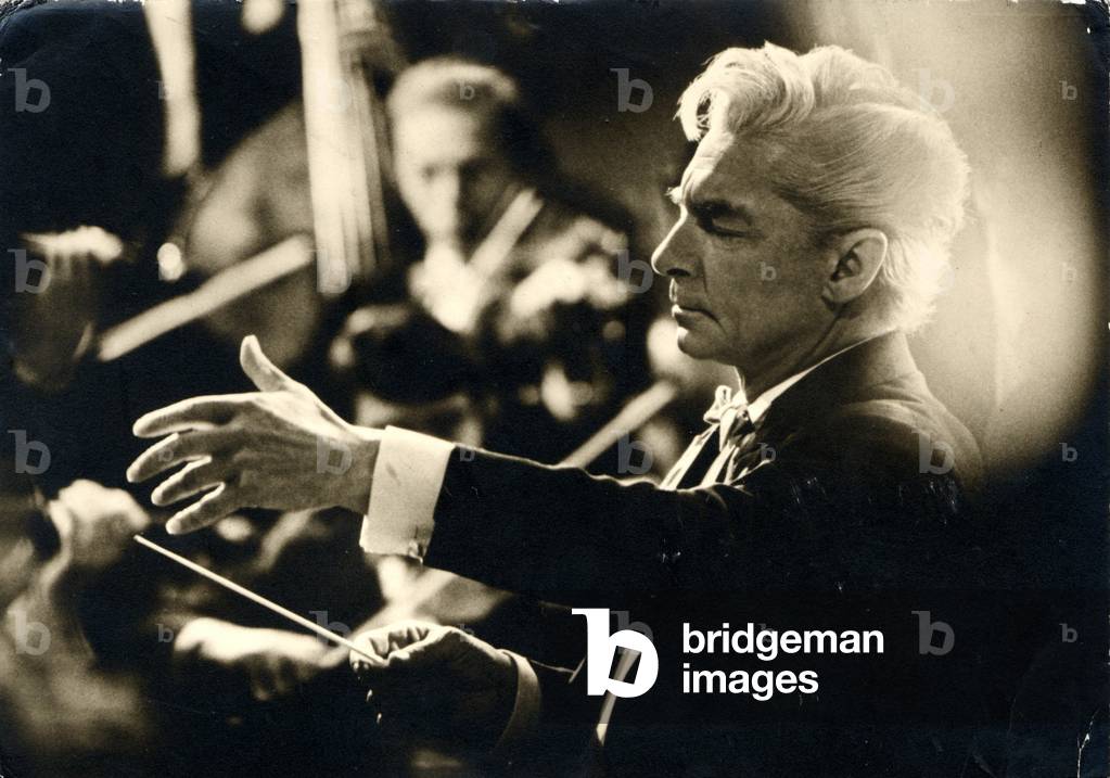 Herbert von Karajan conducting