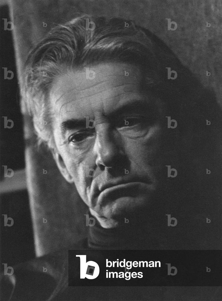 Herbert von Karajan - portrait of the Austrian conductor, St. Moritz, 1969. Austrian conductor, 5 April 1908 - 16 July 1989.