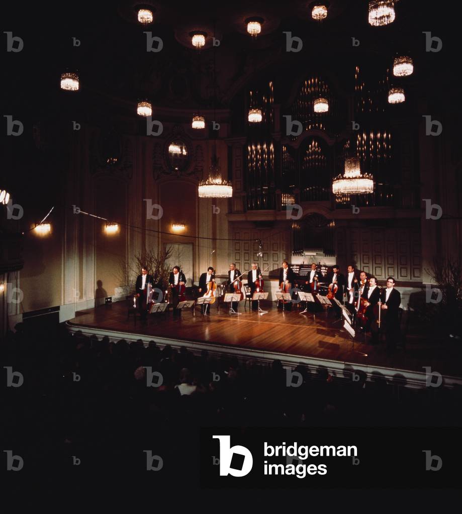 Cello players on stage