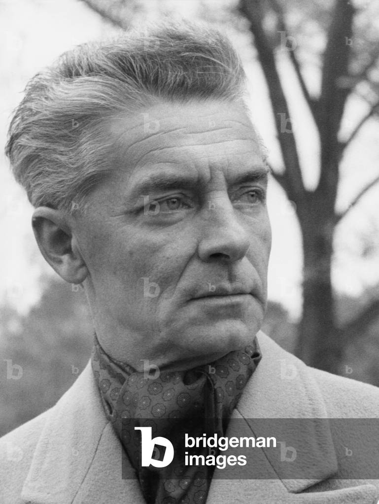 Herbert von Karajan - portrait of the Austrian conductor, Berlin, 1963. Austrian conductor, 5 April 1908 - 16 July 1989.