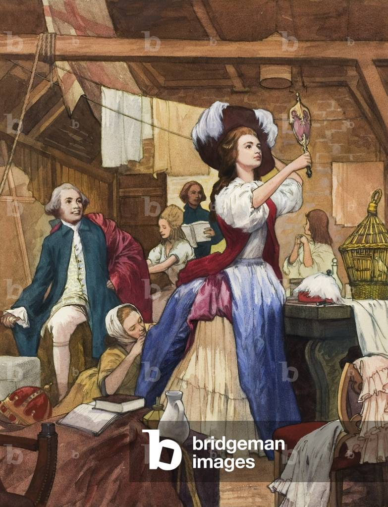 Sarah Siddons (1755-1831) in her Dressing Room (gouache on paper)