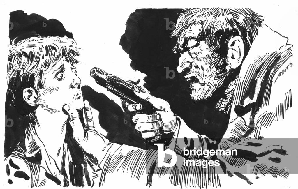 Illustration for Oliver Twist by Charles Dickens (pen and ink)