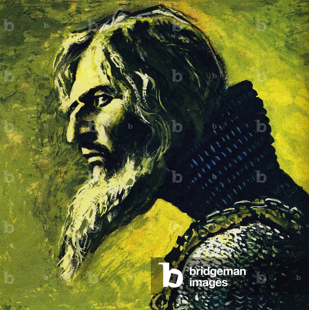Chaliapin performed as Ivan the Terrible (colour litho)