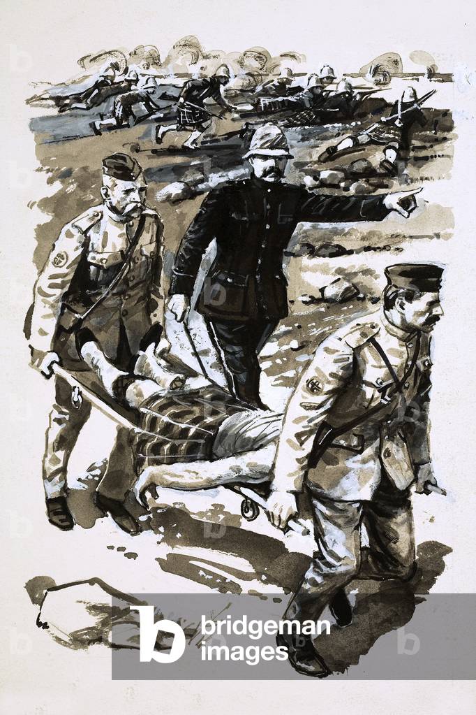 Sir Arthur Conan Doyle served as a physician during the Boer War (gouache on paper)