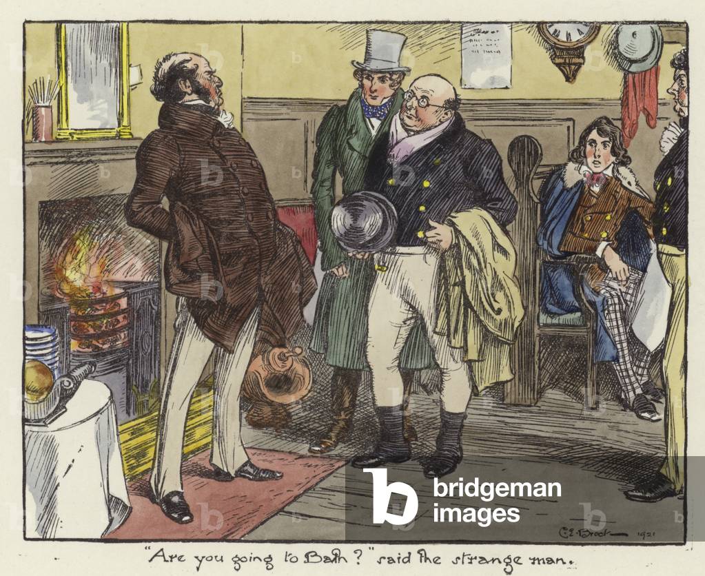 Illustration for the Pickwick Papers (colour litho)