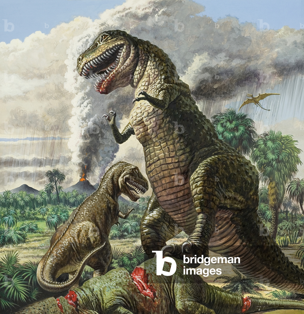 Dinosaurier (Gouache auf Papier)