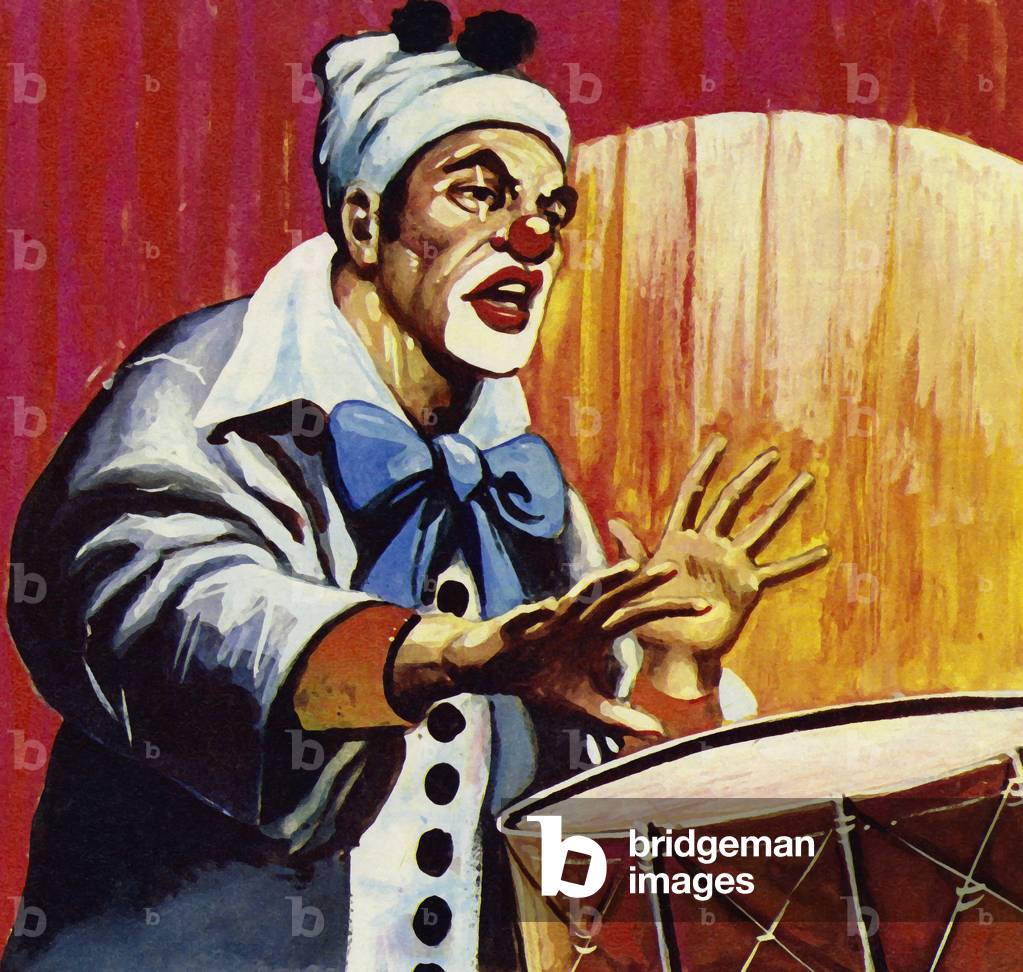 One of Caruso's finest performances was as the clown in I Pagliacci (colour litho)
