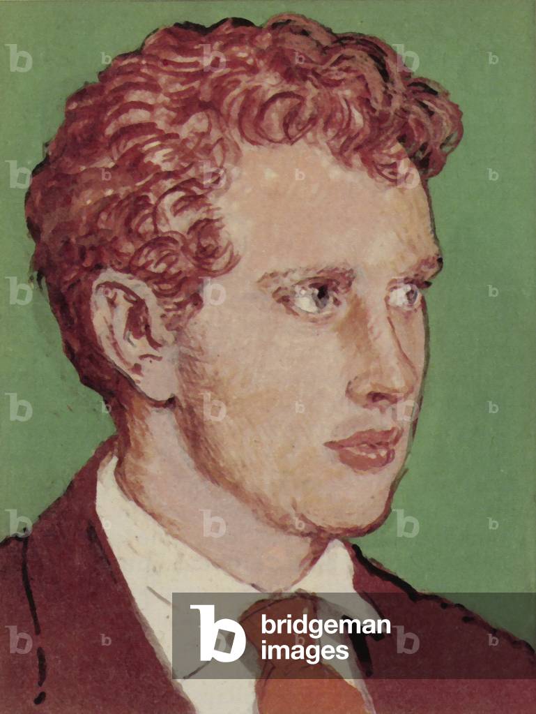 Dylan Thomas (colour litho)