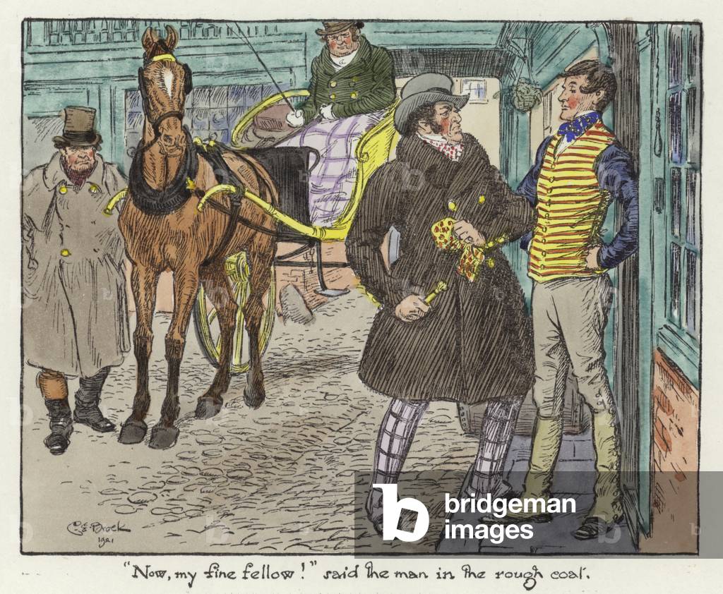 Illustration for the Pickwick Papers (colour litho)