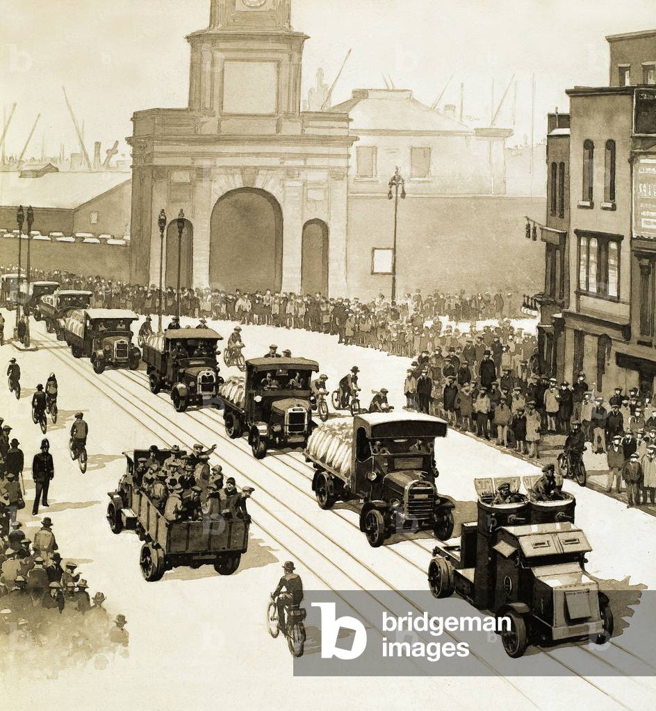 Moments That Made History: The General Strike of 1926 (gouache on paper)