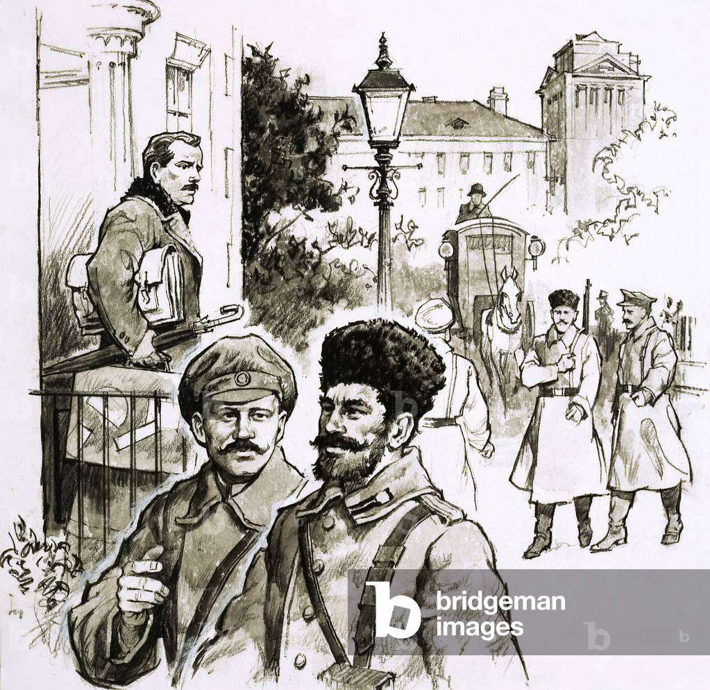 Patriotic Composer, Jean Sibelius (gouache on paper)