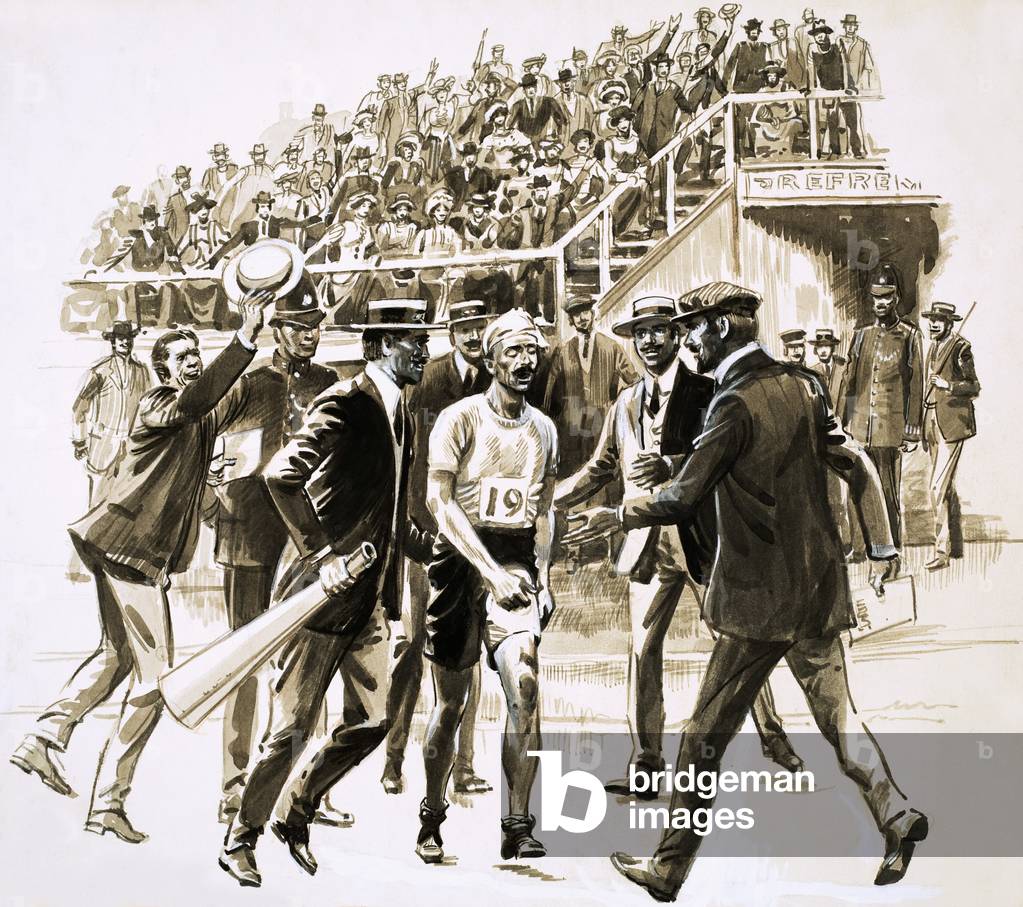 Dorando Pietri, a gallant marathon runner from the 1908 London Olympics