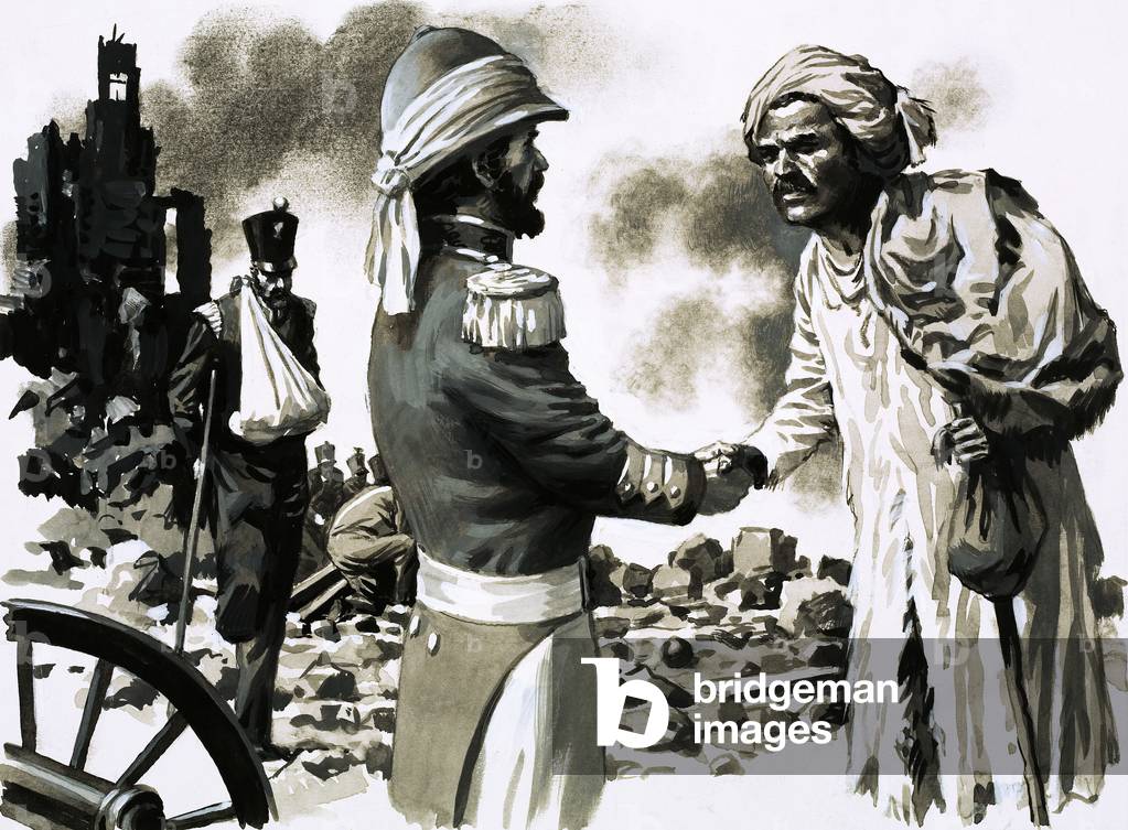 James Kavanagh, in disguise, one of the heroes of Lucknow (gouache on paper)
