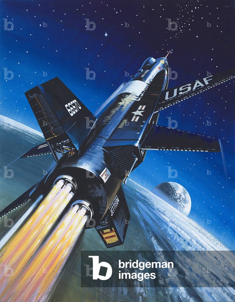 X-15 Rocket Aereo (gouache su carta)